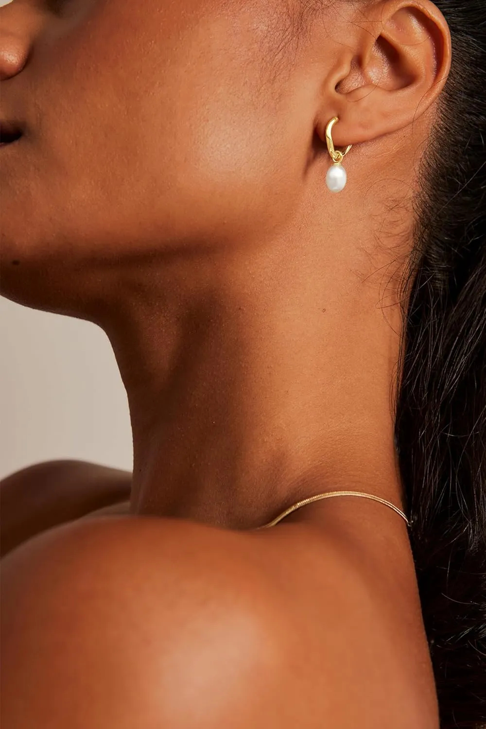 Pearl Earrings for Women, Trendy 14k Gold Plated Drop Hoop Pearl Earrings Dainty Freshwater Leaf Bow Pearl Dangle Earring Elegant Hypoallergenic Bridesmaid Gold Pearl Earrings Wedding Jewelry for Women
