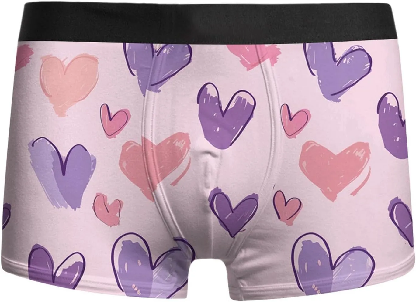 peqiut Mens Underwear Valentine's Day Funny Print Stretch Boxer Briefs Wicking & Breathable Mens Underwear Boxer Briefs