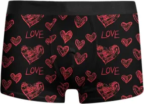 peqiut Mens Underwear Valentine's Day Funny Print Stretch Boxer Briefs Wicking & Breathable Mens Underwear Boxer Briefs