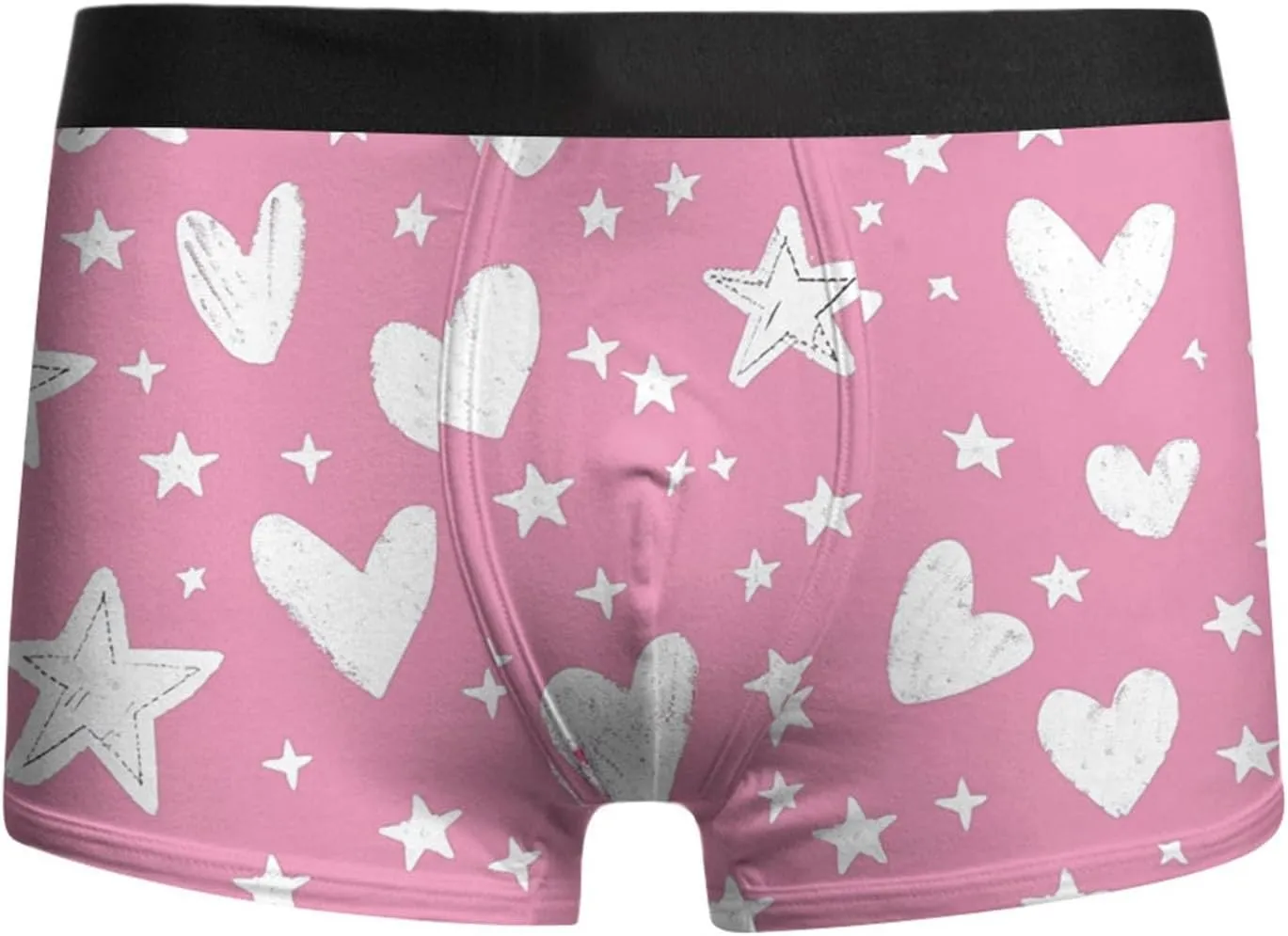 peqiut Mens Underwear Valentine's Day Funny Print Stretch Boxer Briefs Wicking & Breathable Mens Underwear Boxer Briefs
