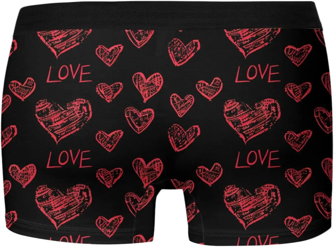 peqiut Mens Underwear Valentine's Day Funny Print Stretch Boxer Briefs Wicking & Breathable Mens Underwear Boxer Briefs