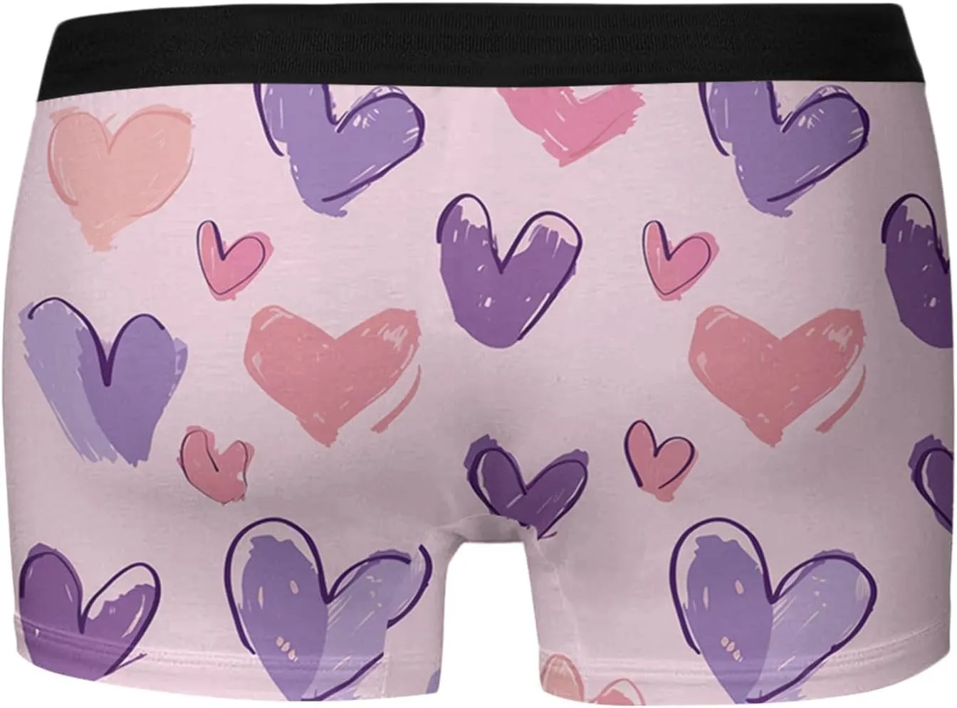 peqiut Mens Underwear Valentine's Day Funny Print Stretch Boxer Briefs Wicking & Breathable Mens Underwear Boxer Briefs