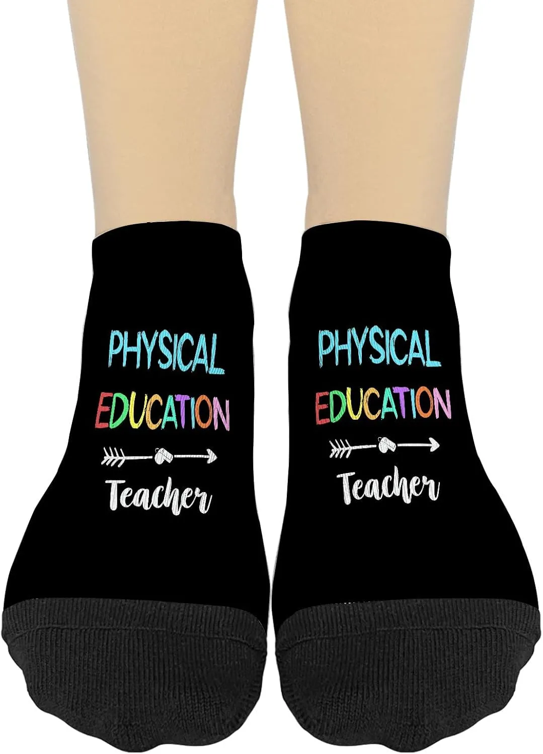 Physical Education Teacher P.E. Teacher No Show Socks Womens Athletic Socks For Youth Short Socks CuteSock