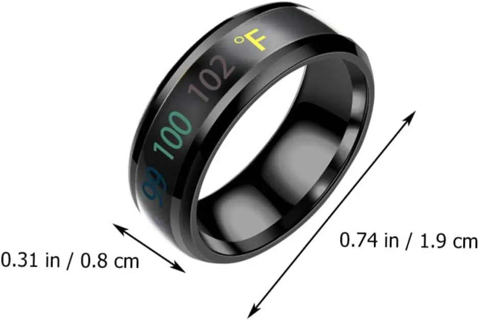 PRETYZOOM 1pc Sensitive Couple Ring Simple Rings Finger Ring Titanium Steel Couple Ring Temperature Rings