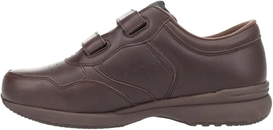 Propet Mens Life Walker Strap Walking Walking Sneakers Shoes - Brown
