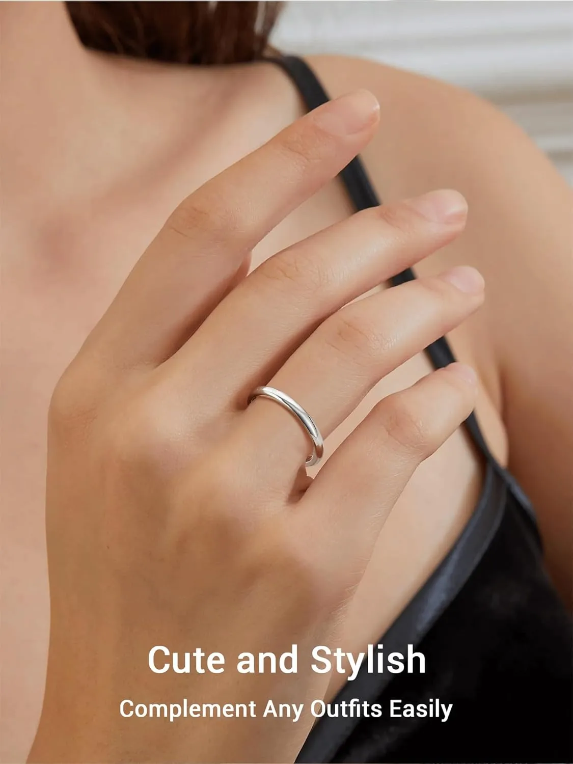 PROSILVER 925 Sterling Silver Adjustable Open Ring for Women, Solid Sterling Silver Stackable Ring, knuckle Finger Ring, Pinky Ring, Come with Box