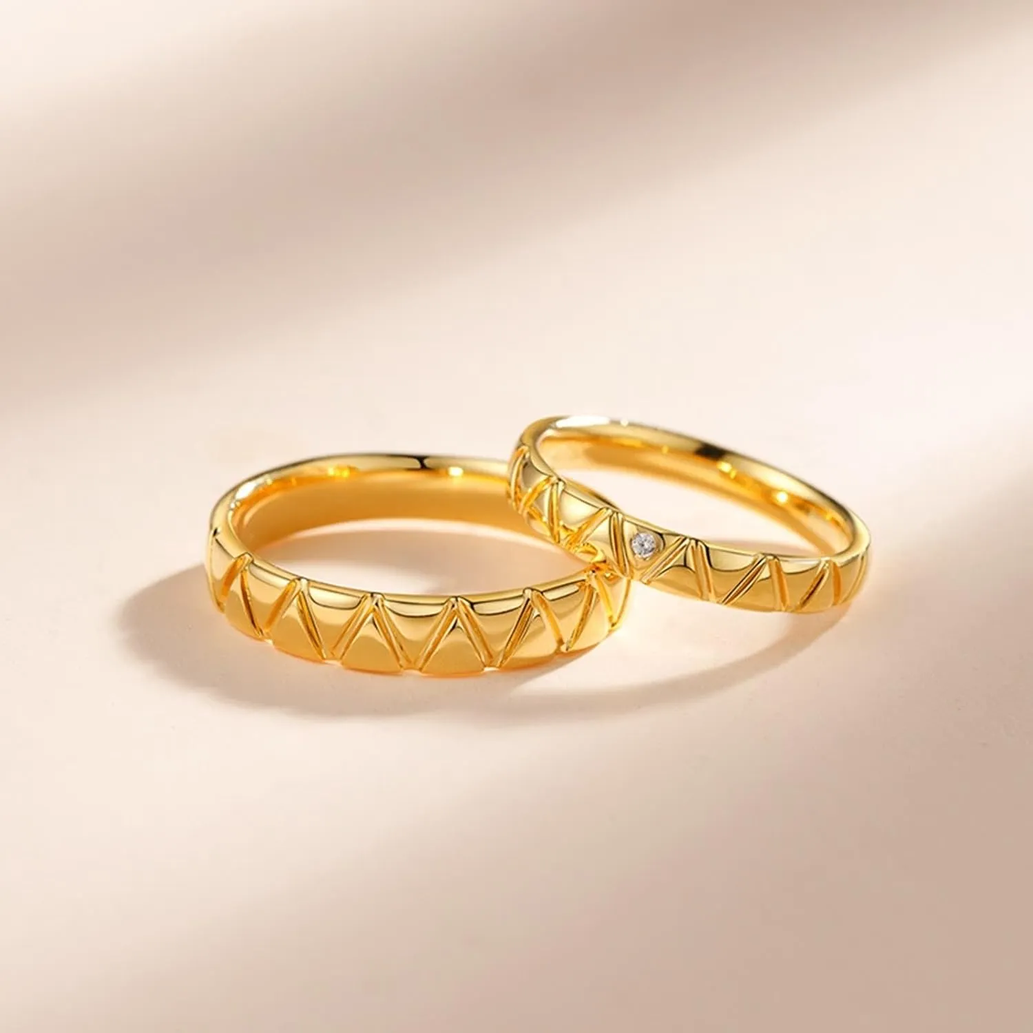 Ring Sets, Mens Wedding Band Gold for Engagement Gay Engagement Rings Matching Rings Women's Promise Rings