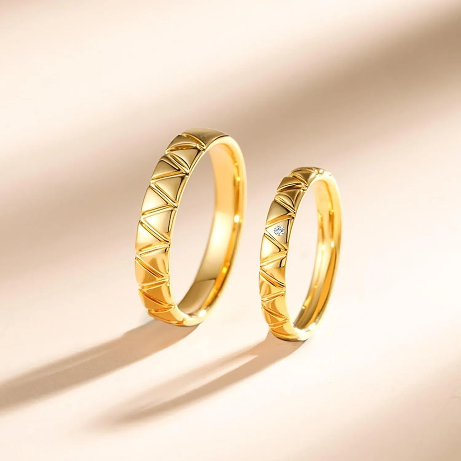 Ring Sets, Mens Wedding Band Gold for Engagement Gay Engagement Rings Matching Rings Women's Promise Rings