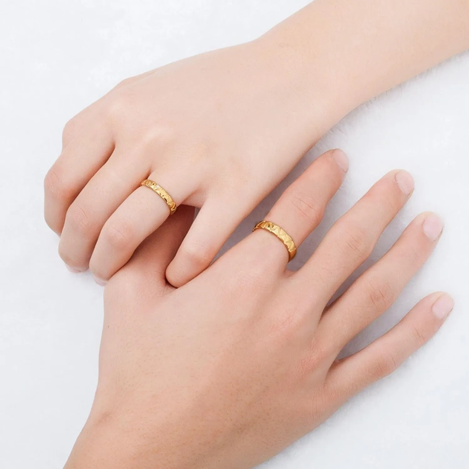 Ring Sets, Mens Wedding Band Gold for Engagement Gay Engagement Rings Matching Rings Women's Promise Rings