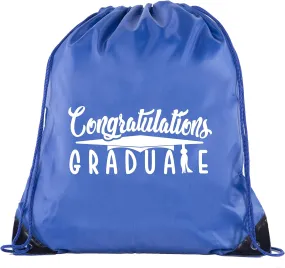 Senior Graduation Drawstring Backpacks Personalized Party Favor Cinch Bags - Congratulation