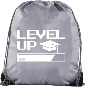 Senior Graduation Drawstring Backpacks Personalized Party Favor Cinch Bags - Level Up Bar