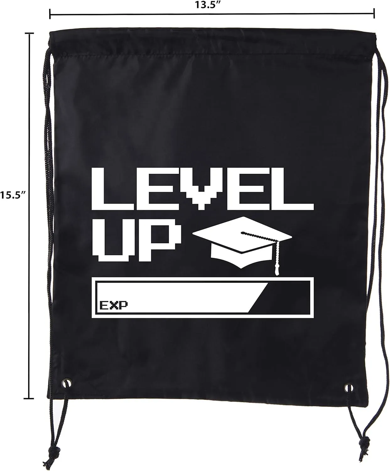 Senior Graduation Drawstring Backpacks Personalized Party Favor Cinch Bags - Level Up Bar