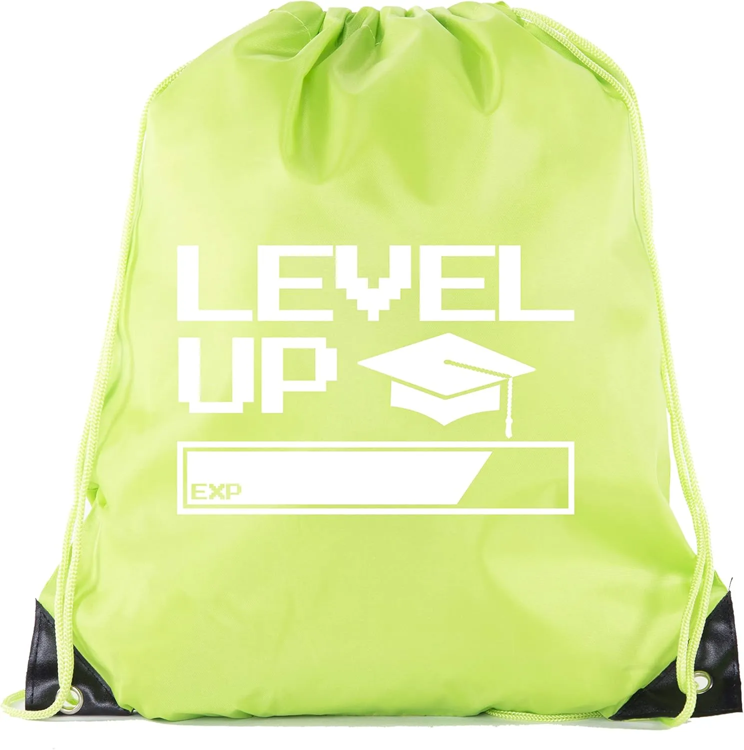 Senior Graduation Drawstring Backpacks Personalized Party Favor Cinch Bags - Level Up Bar