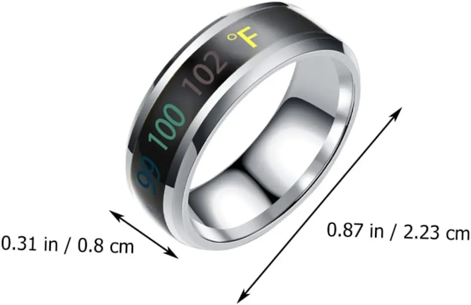 Sensitive Couple Ring Couple Ring Jewelry Temperature Changing Finger Rings Thermometer Rings for Adults