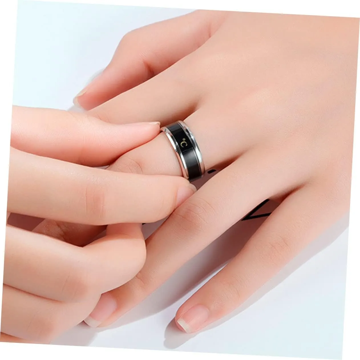 Sensitive Couple Ring Couple Ring Jewelry Temperature Changing Finger Rings Thermometer Rings for Adults
