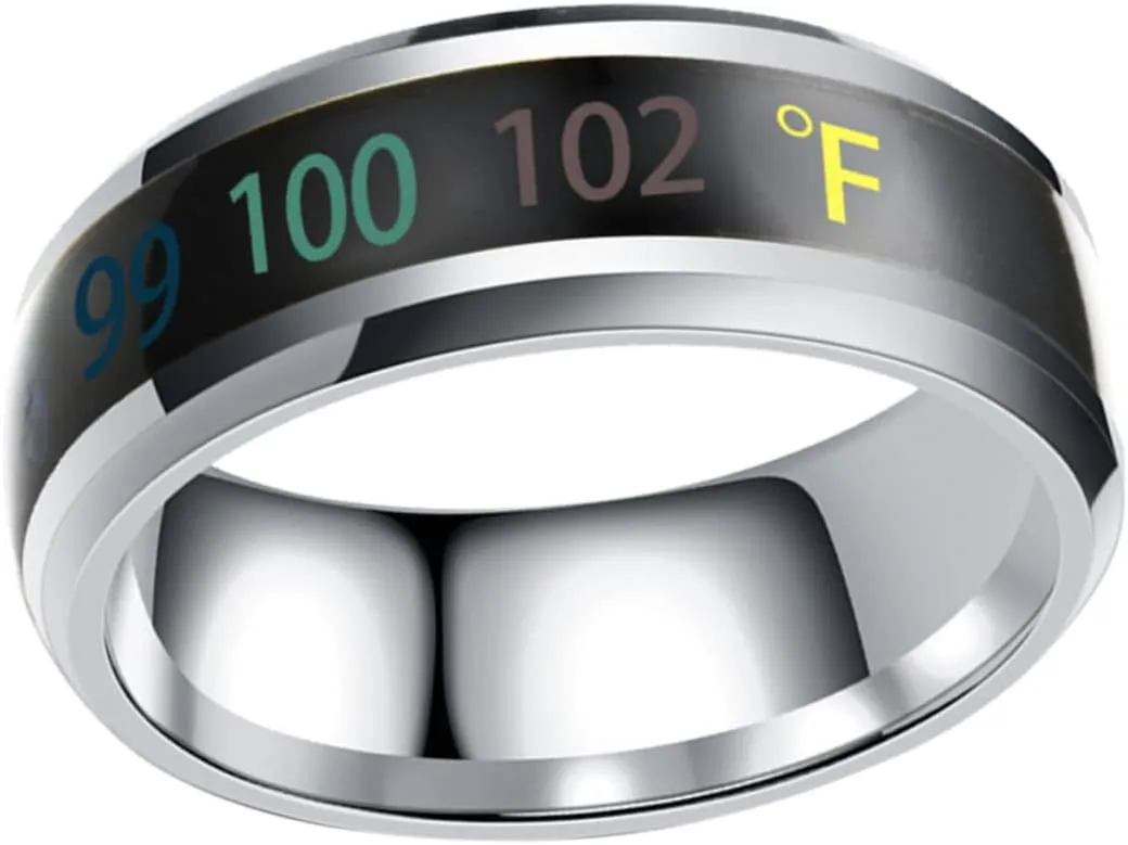 Sensitive Couple Ring Couple Ring Jewelry Temperature Changing Finger Rings Thermometer Rings for Adults