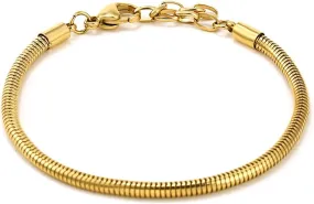 Snake Chain Bracelet Stainless Steel Snake Chain Charm Bracelets for Women Men Snake Chain Style Link Bracelet Jewelry Gift