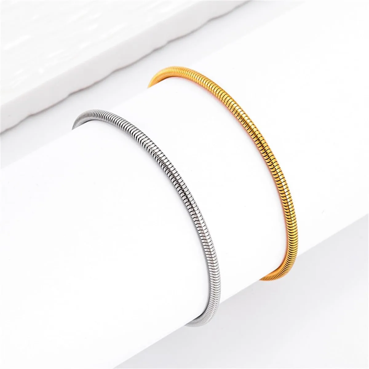 Snake Chain Bracelet Stainless Steel Snake Chain Charm Bracelets for Women Men Snake Chain Style Link Bracelet Jewelry Gift