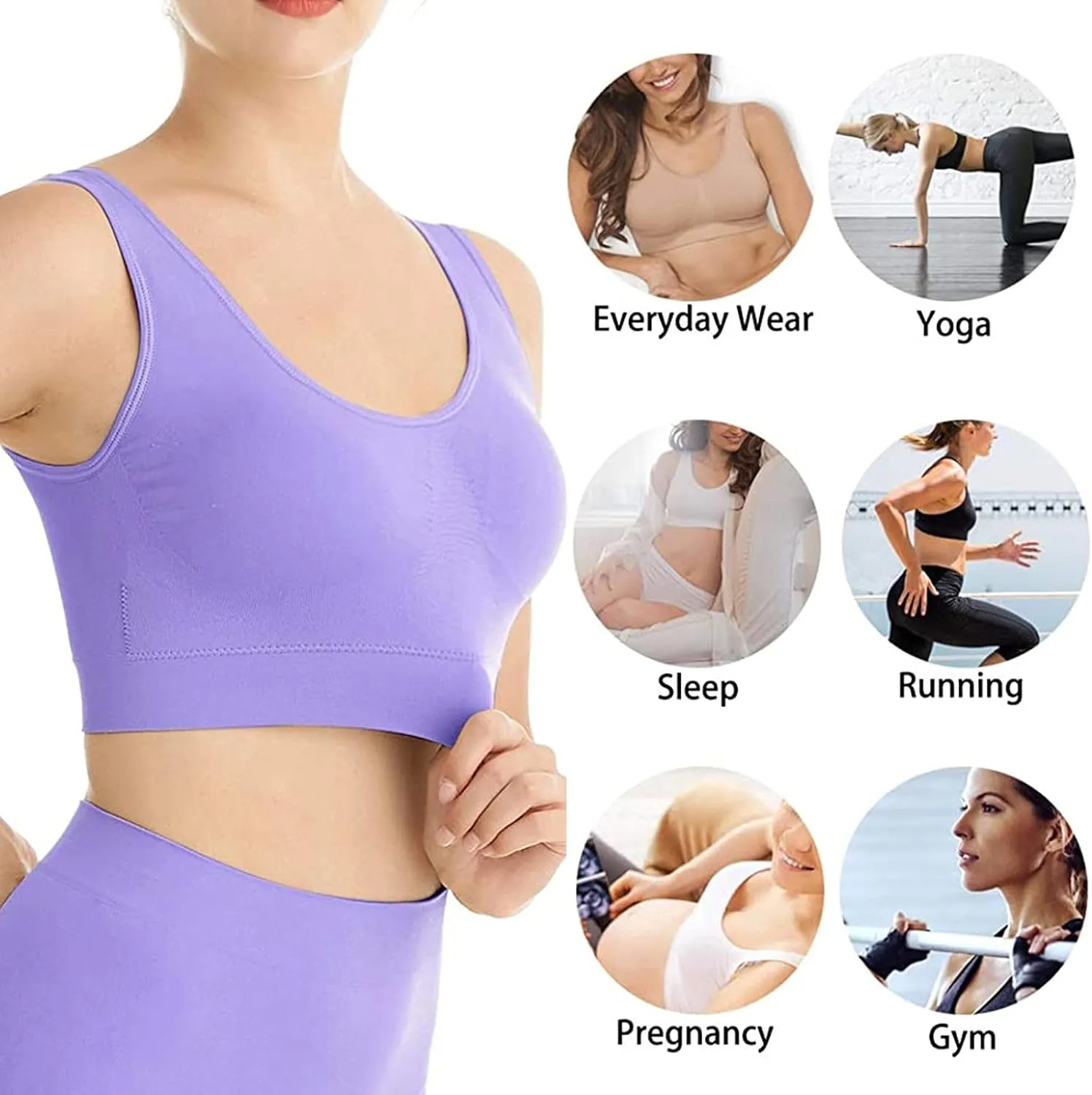 Sports Bras for Women Plus Size High Impact Push Up Brinder Womens Sports Bras Multipack Racerback Athletic Gym Bra