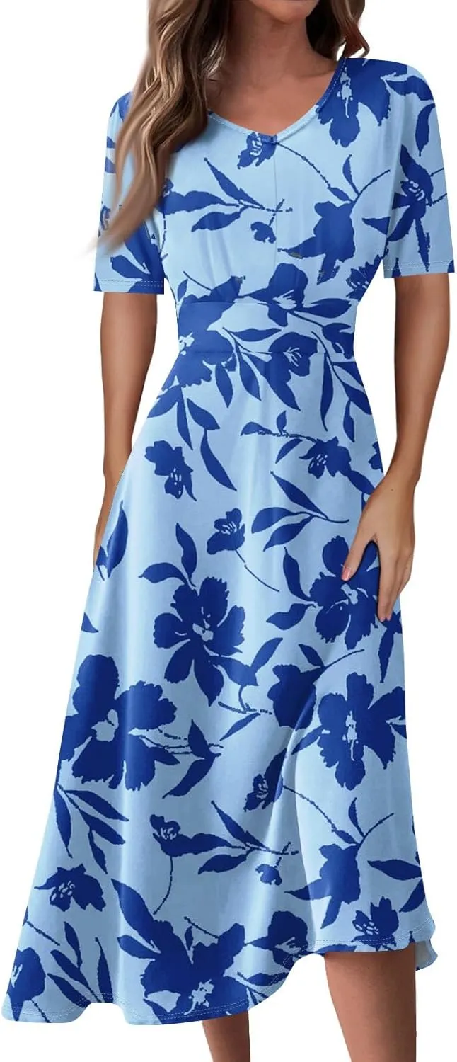 Spring Dresses for Women 2025 Flowy Womens Summer Dresses Cotton Boho Dress Maxi Dresses for