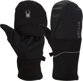 Spyder Men's Glitten - Soft Tech Fleece Mens Glove Convertible to Mens Mittens - Convertible Running Glittens for Men (M-XL)