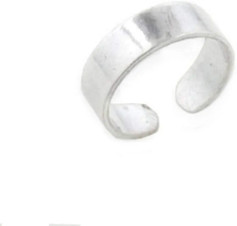 Sterling Silver Smooth Classic Plain Band Toe Ring