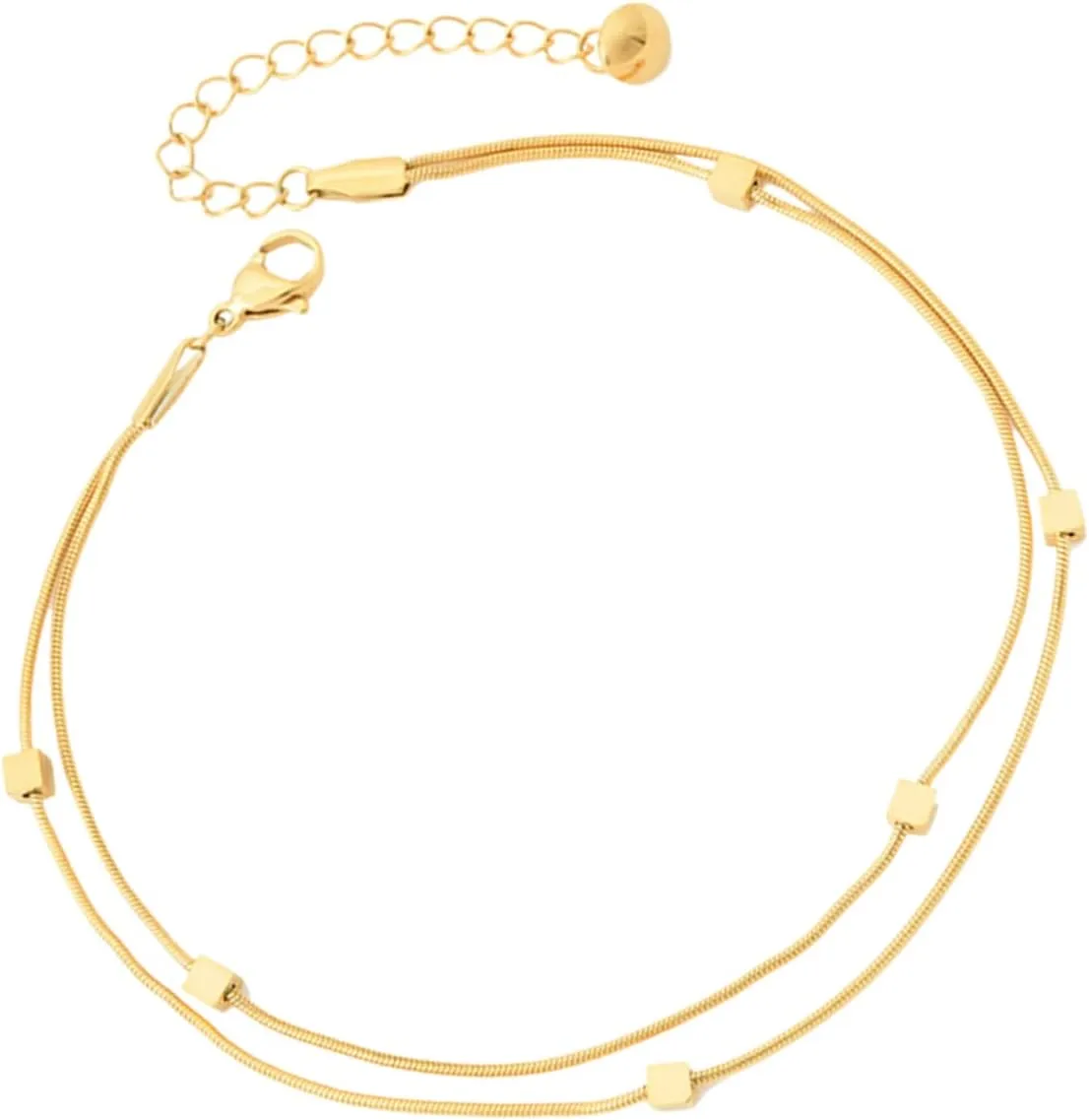 Stylish Women's Anklet Titanium Steel Anklet Jewelry 18k Gold Plating for Beach Party Daily Wear