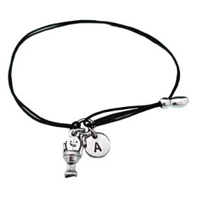 Toilet cord bracelet, toilet charm bracelet, adjustable bracelet, charm bracelet, personalized bracelet, initial, monogram