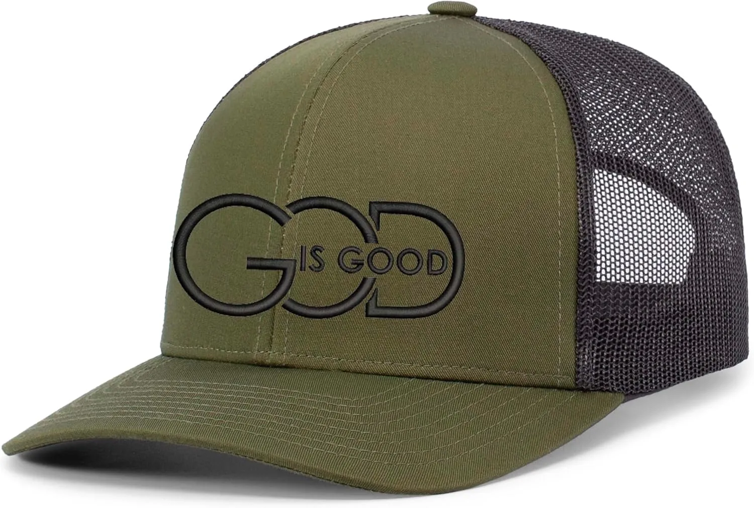 Trenz Shirt Company Mens Christian Hat God is Good Mens Christian Mesh Back Trucker Hat Baseball Cap