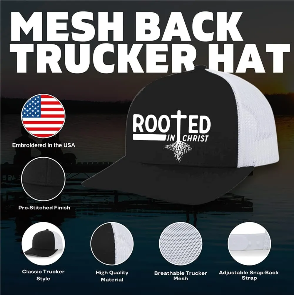 Trenz Shirt Company Mens Christian Hat God is Good Mens Christian Mesh Back Trucker Hat Baseball Cap