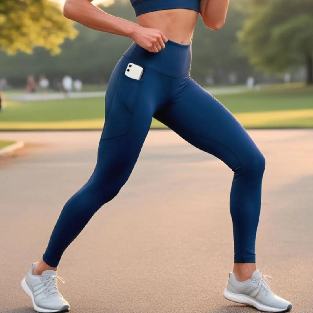 Truefeat Leggings with Pocket Womens, Yoga High Waisted Leggings, Workout Sports Running Athletic Pants