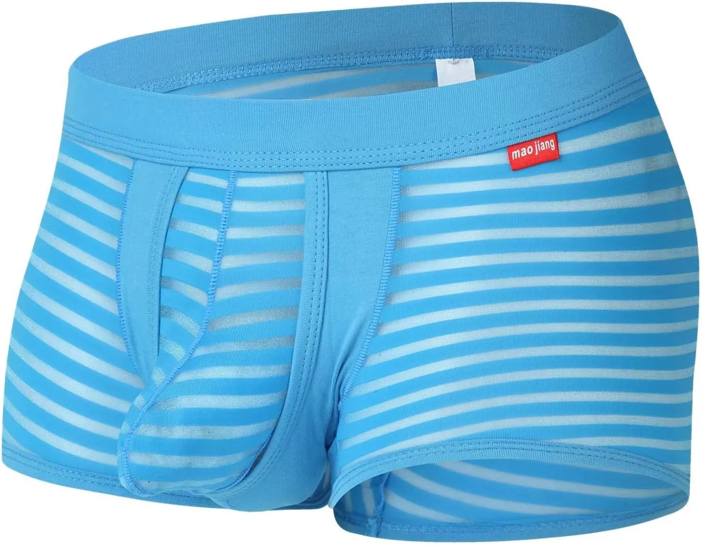 Underwear for Men Mesh Sheer Ultra-Thin Trunks Breathable Comfy Boxer Briefs Stretch Classic Fit Elastic Waist Panties Briefs
