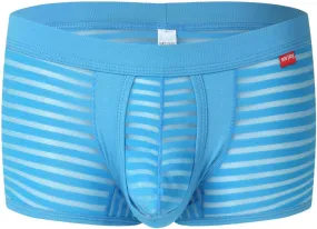 Underwear for Men Mesh Sheer Ultra-Thin Trunks Breathable Comfy Boxer Briefs Stretch Classic Fit Elastic Waist Panties Briefs