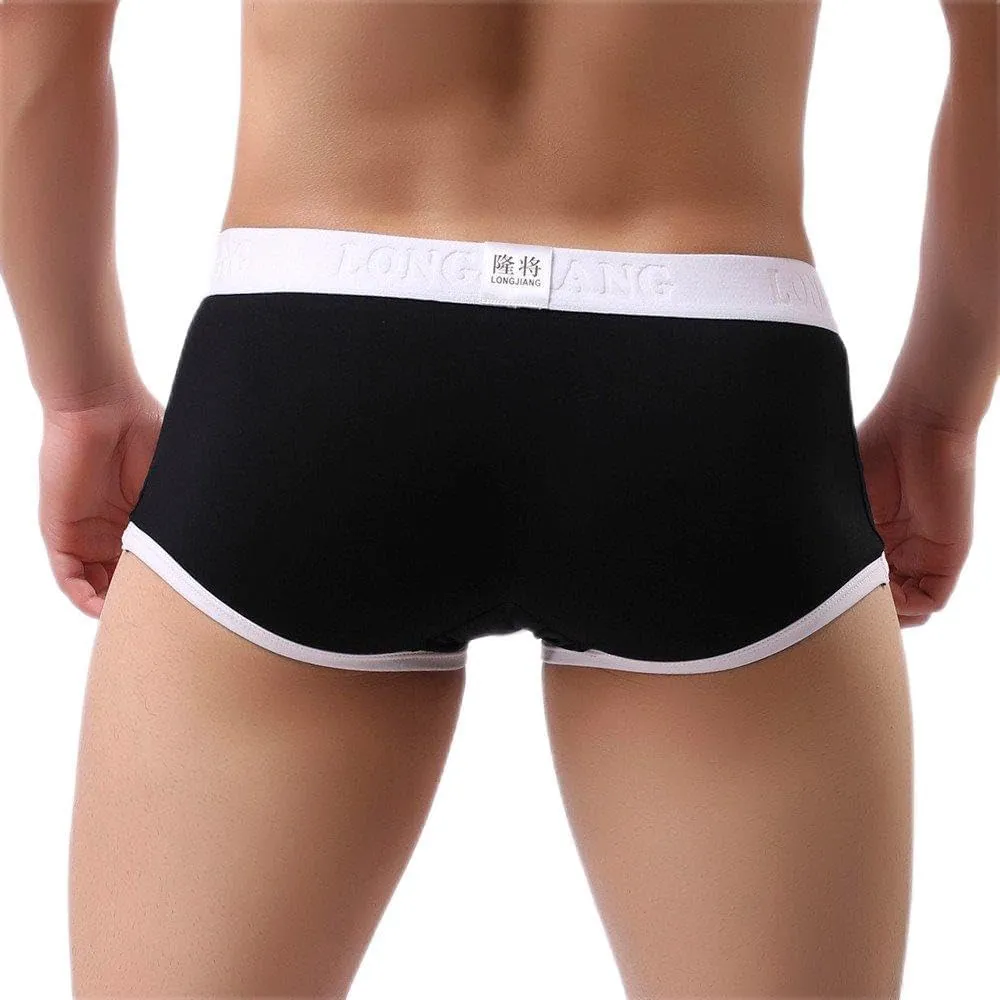 Underwear Man Boxer Front Fly Ultra-Thin Trunks Breathable Comfort Boxer Briefs Stretchy Classic Fit Low Waist Panties Briefs