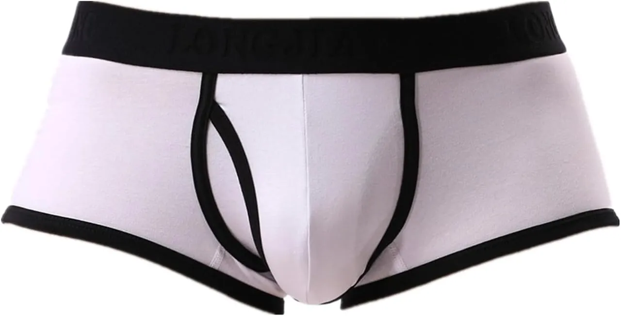 Underwear Man Boxer Front Fly Ultra-Thin Trunks Breathable Comfort Boxer Briefs Stretchy Classic Fit Low Waist Panties Briefs