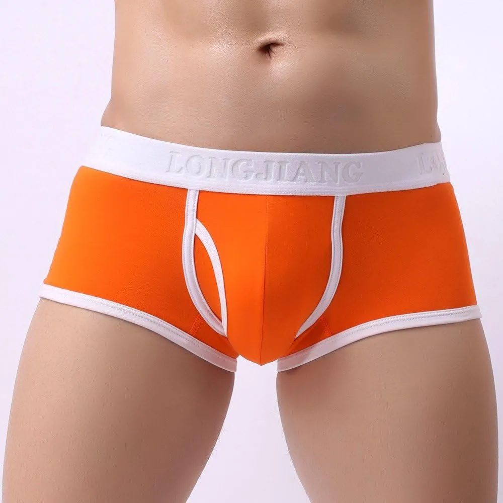 Underwear Man Boxer Front Fly Ultra-Thin Trunks Breathable Comfort Boxer Briefs Stretchy Classic Fit Low Waist Panties Briefs