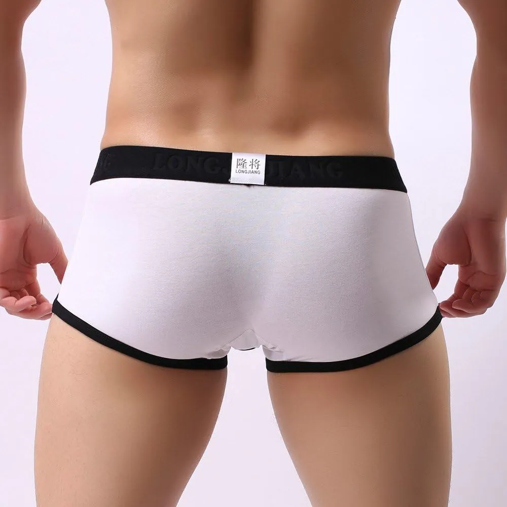 Underwear Man Boxer Front Fly Ultra-Thin Trunks Breathable Comfort Boxer Briefs Stretchy Classic Fit Low Waist Panties Briefs