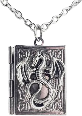 unique Gothic pendant necklace, stylish and personalized book-shaped locket pendant necklace, suitable for daily wear, dating parties