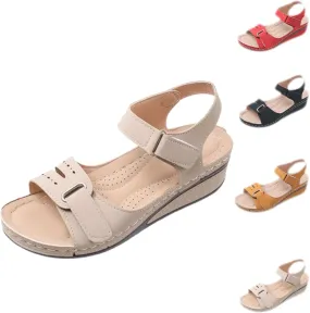 Upgraded Leather Orthopedic Walking Platform Sandals Women,Womens Sandals