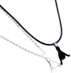Valentine Matching Couple 2 Pcs Set Pinky Promise Necklace for Him Her Best Friends Birthday Christmas Gift