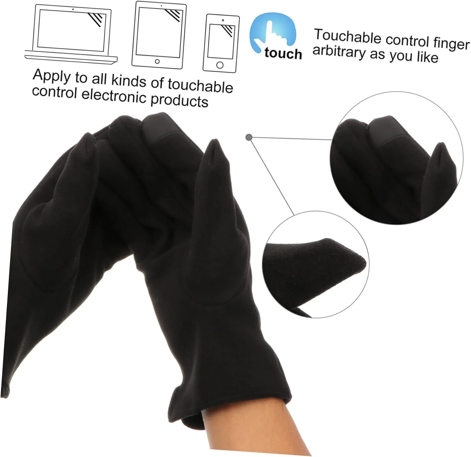 VALICLUD Thermal Touchscreen Gloves Snowsuit Neoprene Gloves Mens Glove Winter Riding Gloves Heated Motorcycle