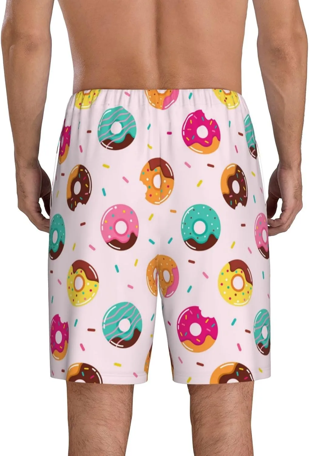 Vosery Mens Pajama Pants - Donut Comfy Sleep Shorts Mens Pajama Shorts, Mens Lounge Shorts Pj Pants