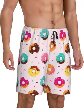 Vosery Mens Pajama Pants - Donut Comfy Sleep Shorts Mens Pajama Shorts, Mens Lounge Shorts Pj Pants