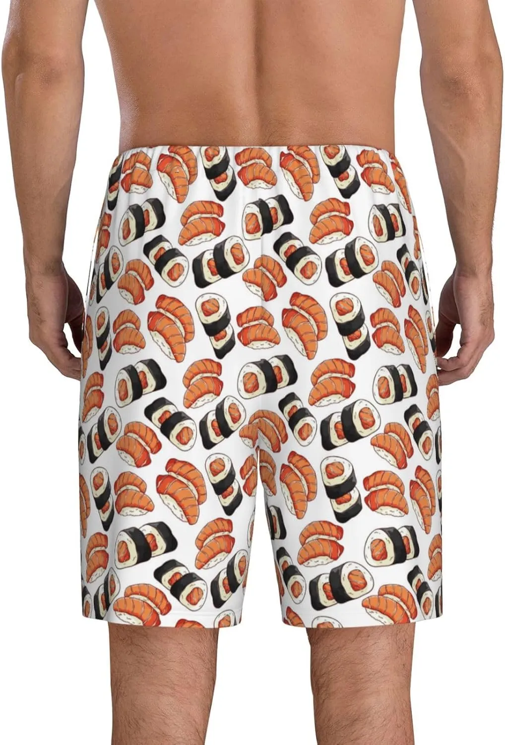 Vosery Mens Pajama Pants - Sushi Roll Comfy Sleep Shorts Mens Pajama Shorts, Mens Lounge Shorts Pj Pants
