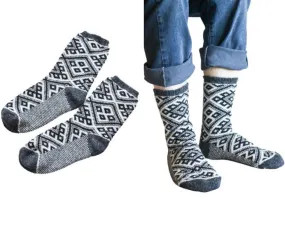 Warm winter socks for men Heavy Thick Wool Hand knitted US L size 9-11 EU 41-45 Birthday gifts for him