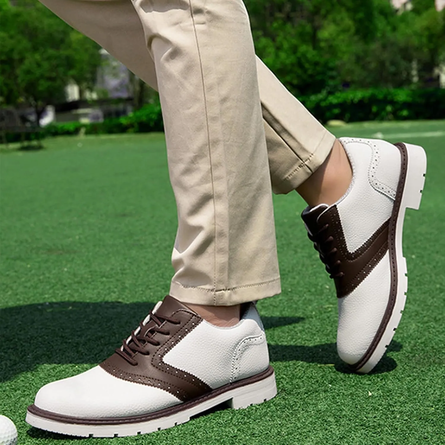 Waterproof Golf Shoes Mens Casual Spiked Training