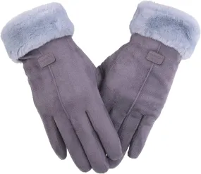 Winter Leather Gloves for Women Wool Warm Gloves Touchscreen Texting Thick Thermal Snow Driving Mitten