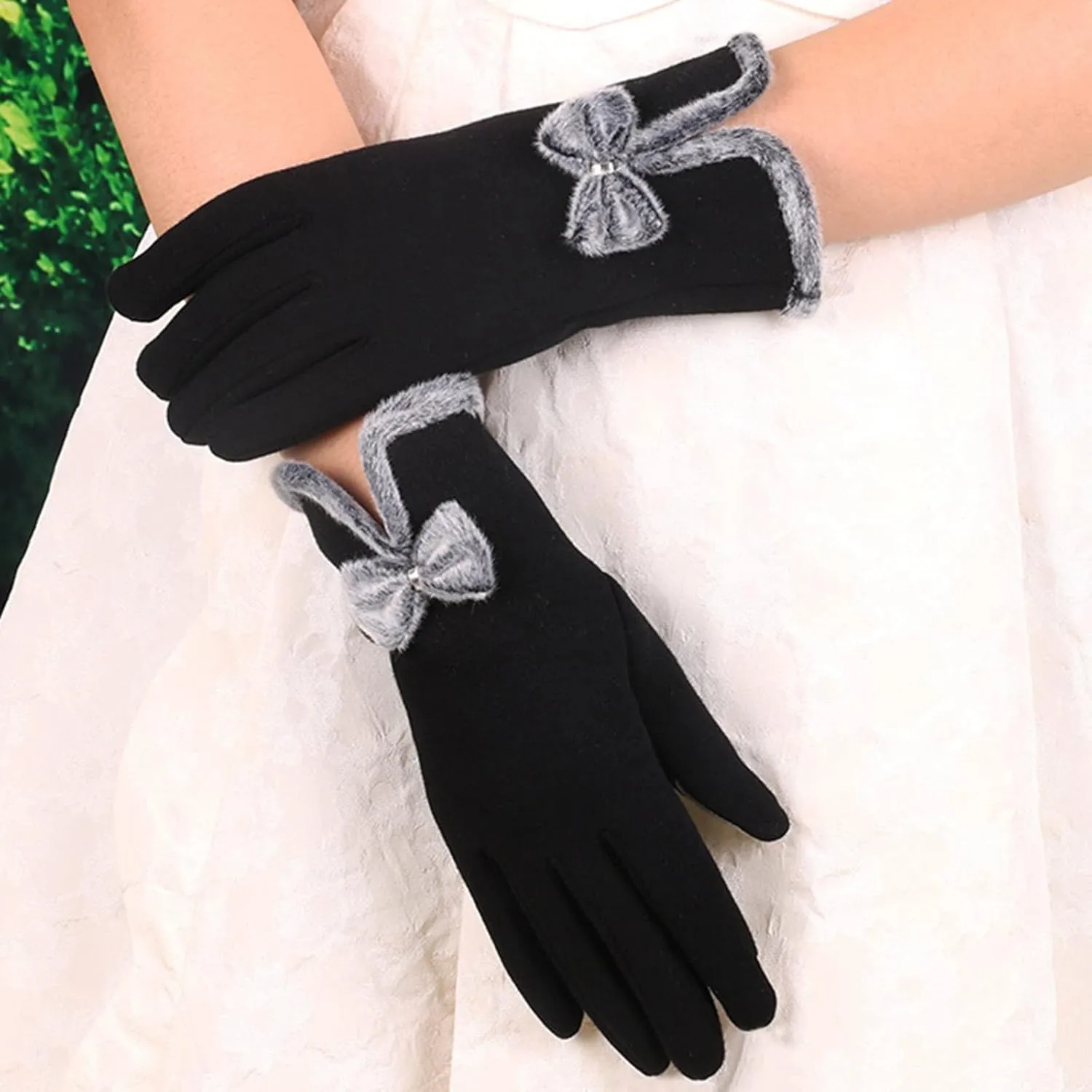 Women Winter Gloves With Touchscreen Fingers, Fleece Lined Gloves for Womens Cold Weather Thick for Warm Wear