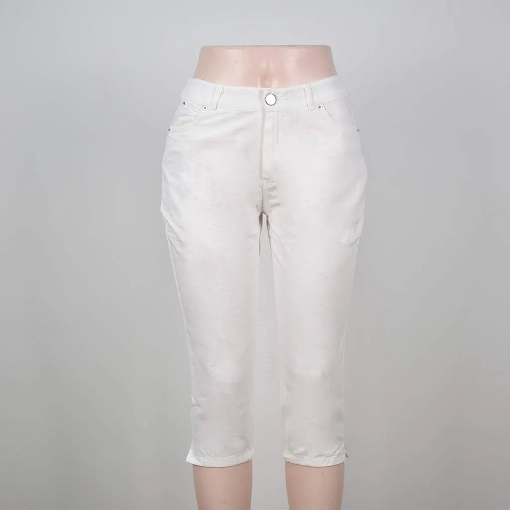 Women's Capri Pants 2024 Female Casual Loose Fit Cropped Pants Womens Leggings Womens Workout Womens Leggings Plus