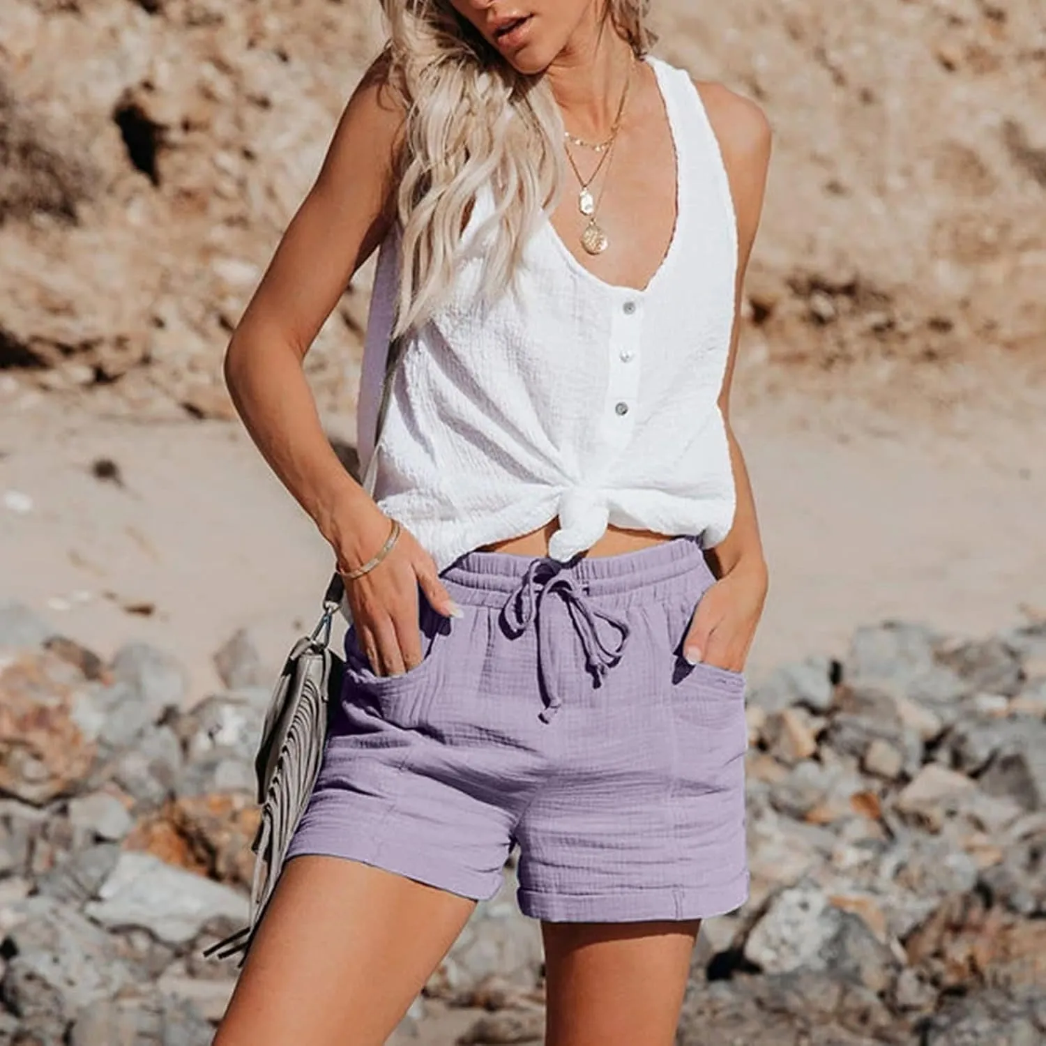 Womens Casual Shorts High Waist Pants Straight Leg Sports Casual Loose Shorts Womens Bicycling Shorts 2025